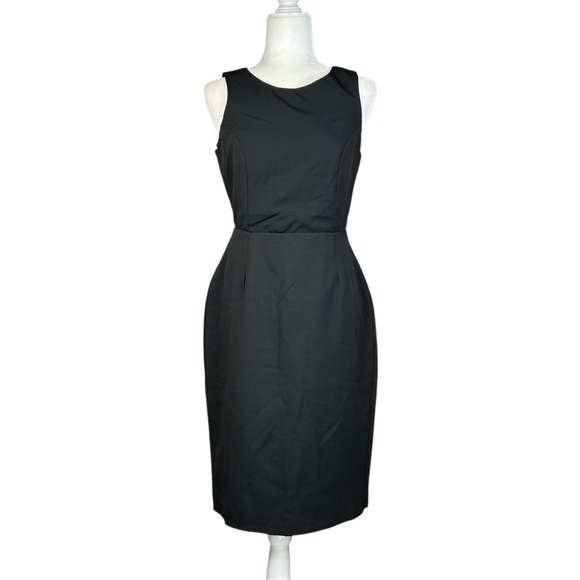 NEW LuLu's Black Open Back Midi Dress Large Bow Evening Formal Party - Picture 3 of 13